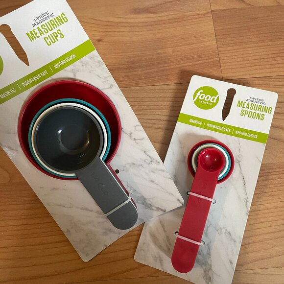 Food Network Measuring Cups and Spoons with Magnetic Nesting Features. NWT. - Picture 1 of 7
